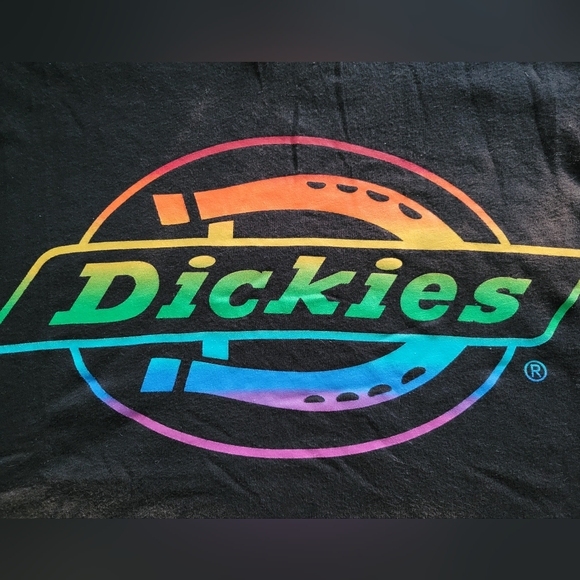 Dickies rainbow logo tee black t-shirt - Picture 2 of 3